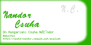 nandor csuha business card